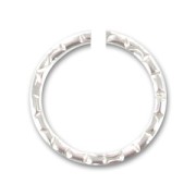 Anneau de jonction ouvert rond martelé 20 mm en Argent 925 x1|raw }}