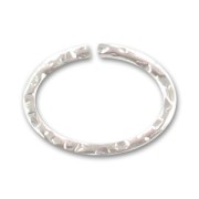 Anneau de jonction ovale martelé 18x15 mm en Argent 925 x1|raw }}
