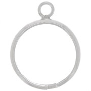 Bague fil demi jonc réglable avec 1 anneau - Taille 54 à 58 - Argent 925 x1