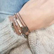 Chaîne maille Herringbone 1.1 mm Argent 925 rhodié noir x50cm