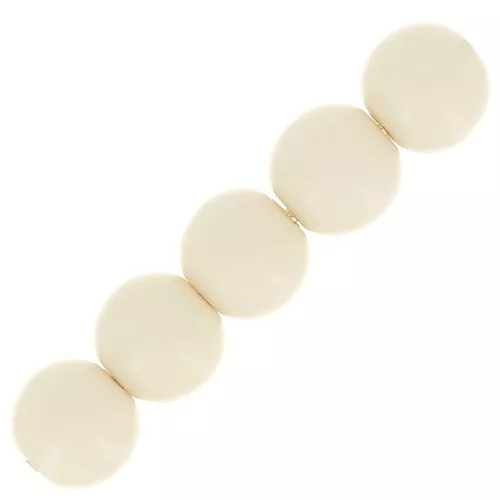 Perles en résine opaque 6 mm - Ivoire x10
