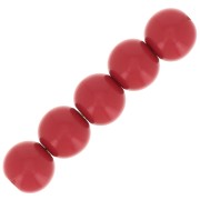 Perles en résine opaque 4 mm - Rouge clair x15|raw }}