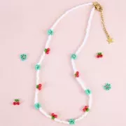 Perles en résine opaque 4 mm - Rouge clair x15