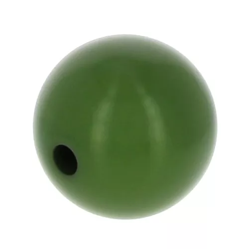Perles en résine opaque 4 mm - Olive x15