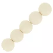 Perles en résine opaque 4 mm - Ivoire x15