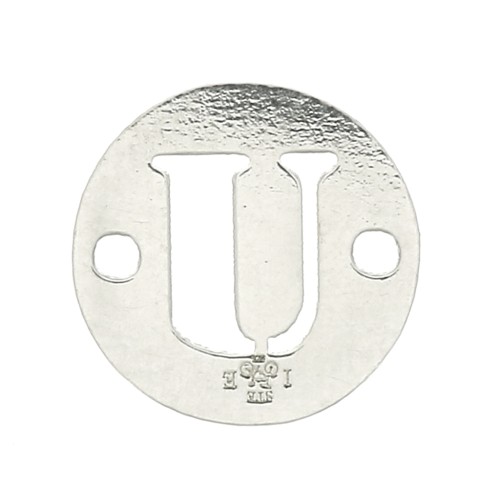 Intercalaire rond 2 trous lettre U 8.5 mm en Argent 925 x1