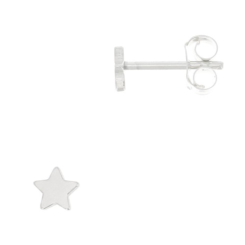 Boucles d'oreilles étoile 4 mm - Argent 925 x2