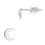 Boucles d'oreilles lune 5 mm - Argent 925 x2
