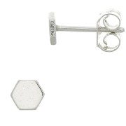 Boucles d'oreilles octogone 4 mm - Argent 925 x2|raw }}