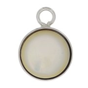 Serti pendentif rond pour cabochon fond plat 10 mm - Argent 925 x1