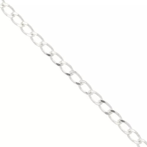 Chaîne maille gourmette limée 3.9 mm en Argent 925 x50cm