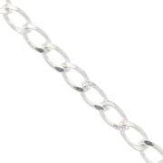 Chaîne maille gourmette limée 3.9 mm en Argent 925 x50cm