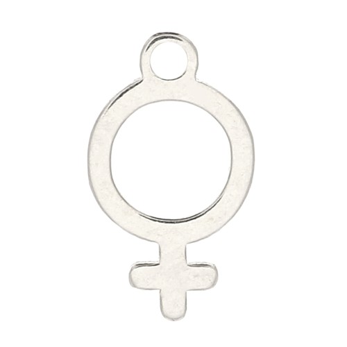 Breloque symbole féminin 10.5x6 mm en Argent 925 x1