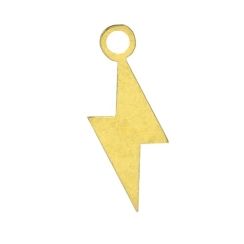 Mini breloque éclair 9.5x3.5 mm en Argent 925 Doré x1