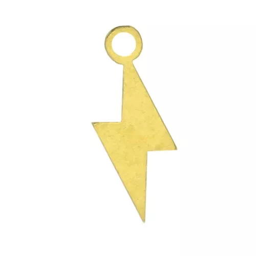 Mini breloque éclair 9.5x3.5 mm en Argent 925 Doré x1