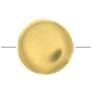 Perle plate ronde 6.5 mm - Plaqué Or 3 microns x1