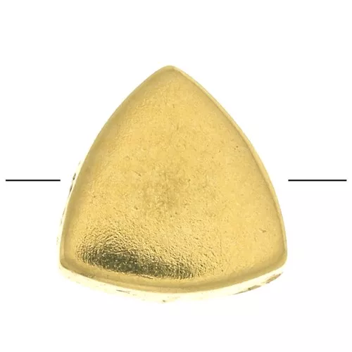 Perle plate triangle 6 mm - Plaqué Or 3 microns x1