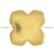 Perle plate trèfle 7 mm - Plaqué Or 3 microns x1|raw }}