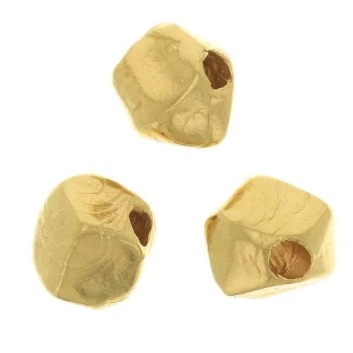 Perle ronde irrégulière 5 mm - Plaqué Or 3 microns x1