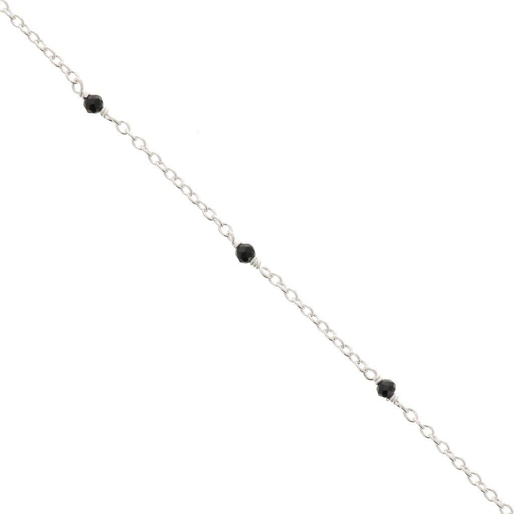 Chaîne perlée facettée 2mm