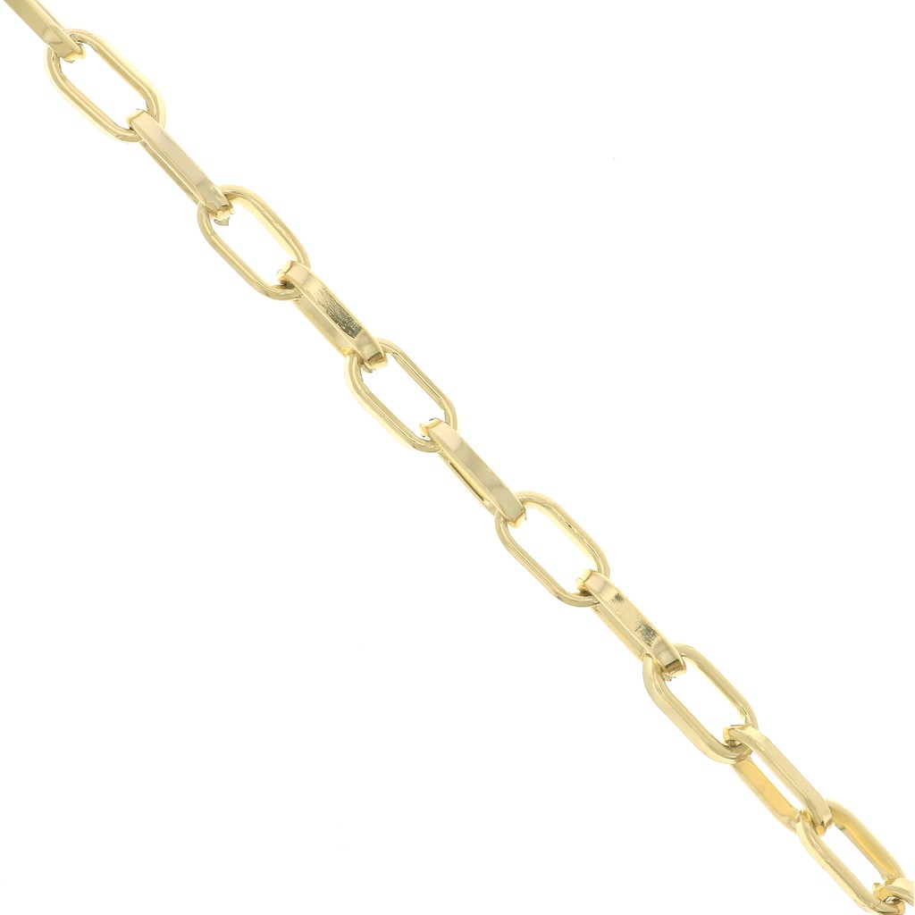 Chaîne à Maillons Ouverts En Laiton 2m - Pour Lustres Et Décoration - Maillons 34x18mm, Charge 10kg