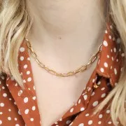 Chaîne en aluminium maille Rectangle 5.1 mm - maillons ouverts - Doré x1m