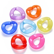 Maillons ovales torsadés 22x23 mm - Multicolore x20|raw }}