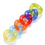 Maillons ovales torsadés 22x23 mm - Multicolore x20