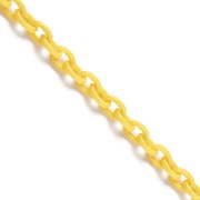 Chaîne plastique maille Forçat 6 mm - Jaune x42cm