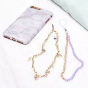 Chaîne plastique maille Forçat 7.4 mm - Orange fluo x39cm