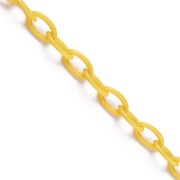 Chaîne plastique maille Forçat 7.4 mm - Jaune x39cm|raw }}
