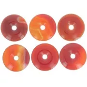 Donuts 30 mm pierre gemme - Cornaline x1