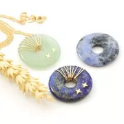 Donuts 30 mm pierre gemme - Lapis lazuli x1