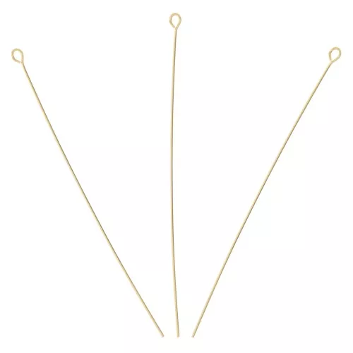 Clous tête ronde 46x0.35 mm - Gold filled (or laminé)  x10