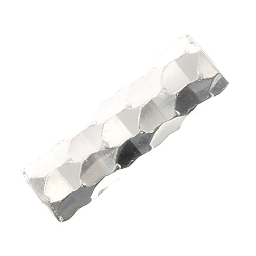 Tubes droits facettés 6x2 mm - Argent 925 x10