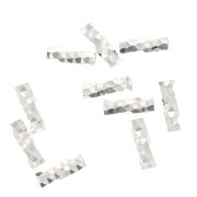 Tubes droits facettés 6x2 mm - Argent 925 x10