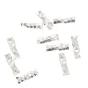 Tubes droits facettés 6x2 mm - Argent 925 x10