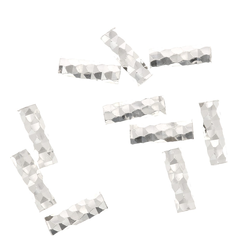 19 Tubes Droits En Argent 925 - Dimensions 6x2mm, Neufs, Parfaits Pour La Création De Bijoux