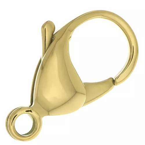 Fermoir mousqueton 20 mm en Acier inoxydable 316L Doré x1