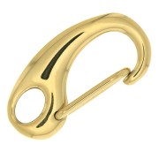 Fermoir mousqueton de sécurité 21 mm - Acier inoxydable 316L Doré x1