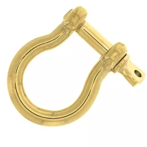Fermoir manille 27.5x24 mm en Acier inoxydable 304 Doré x1