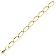 Chainette d'extension maille Rombo limée 55 mm en Acier inoxydable 316L Doré x1|raw }}