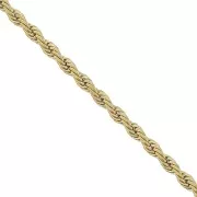Chaîne maille Corde 3.8 mm en Acier inoxydable 304 Doré x50cm