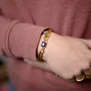 Chaîne maille Gourmette limée 7.75 mm en Acier inoxydable 316L Doré x50cm