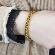 Chaîne maille Palmier 7.8 mm en Acier inoxydable 304 Doré x50cm