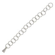 Chainette d'extension maille Forçat ronde 55 mm en Acier inoxydable 316L x1|raw }}