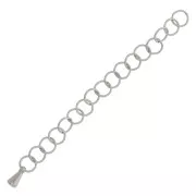 Chainette d'extension maille Forçat ronde 55 mm en Acier inoxydable 316L x1