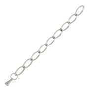 Chainette d'extension maille Rombo limée 55 mm en Acier inoxydable 316L x1