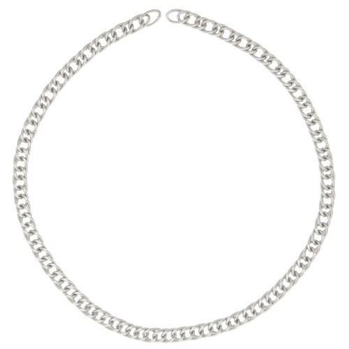 Chaîne maille Gourmette limée 7.75 mm en Acier inoxydable 316L x50cm