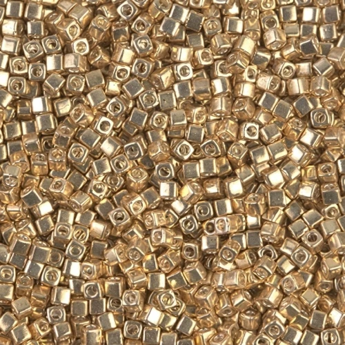 Cubes Miyuki 1.8 mm SB18-1052 - Galvanized Gold x10g